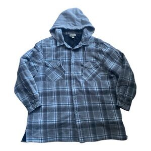 BOULDER CREEK TRADING CO-GRAY PLAID FLANNEL JACKET-MENS SIZE XL